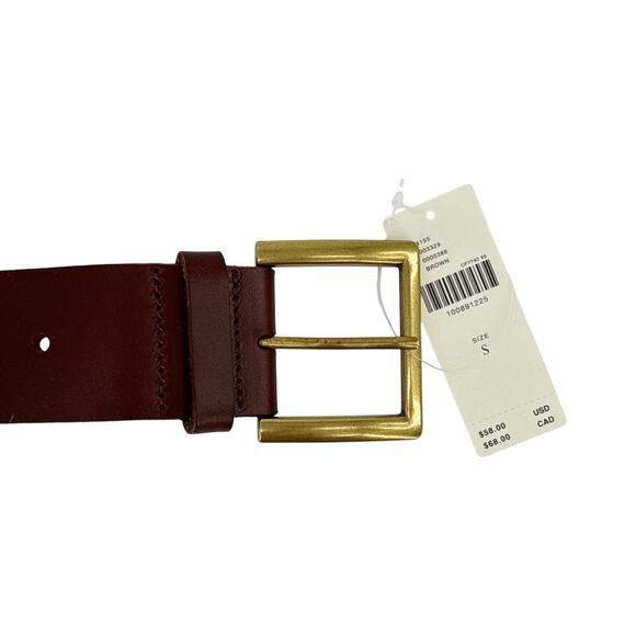 ANTHROPOLOGIE Adjustable Square Buckle Belt in Brown S - Picture 5 of 8
